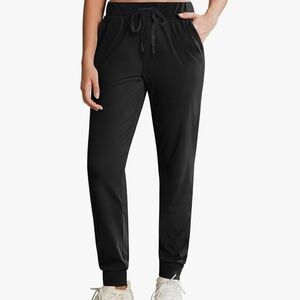 Everyday Black Drawstring Jogger Pants - Women's Comfort Fit
